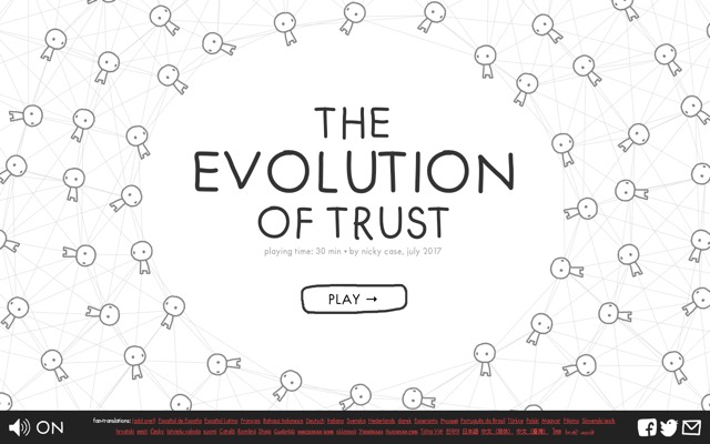 Screenshot of The Evolution of Trust: A playful guide to why and how we trust each other.