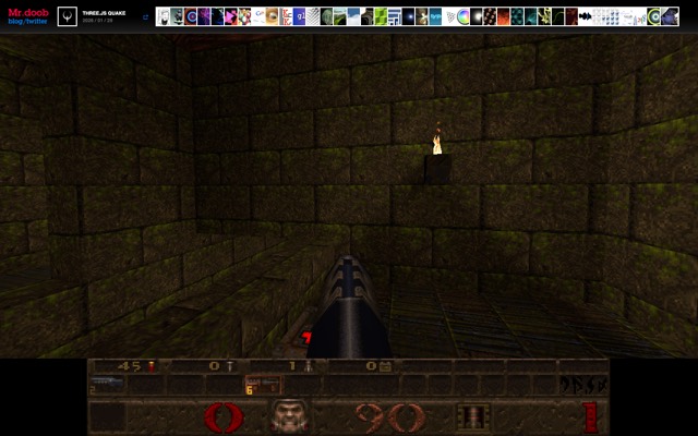 Screenshot of Mr.doob: A playground of digital toys and experiments.